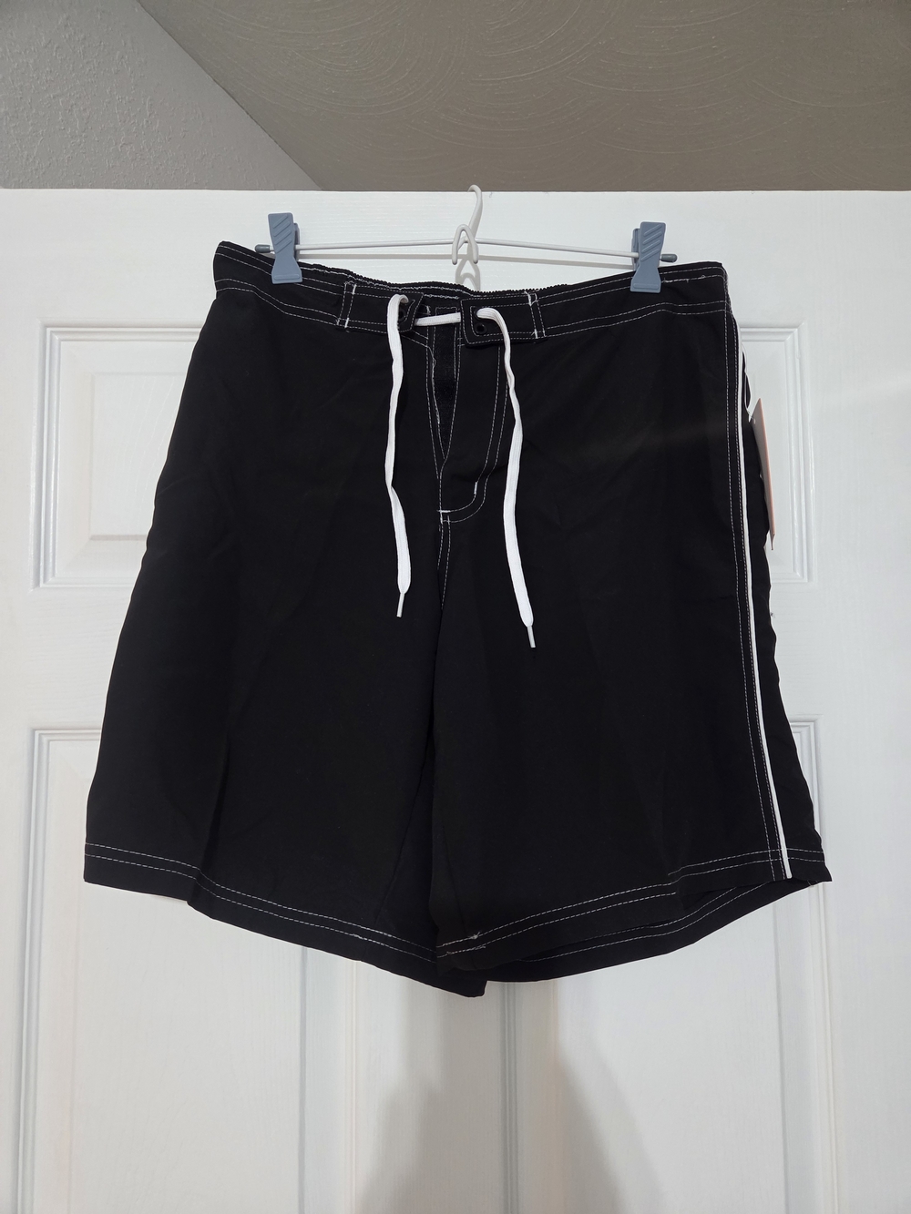 NWT Swimsuits For All Women's Black Drawstring Unlined Swim Shorts, SIZE 12